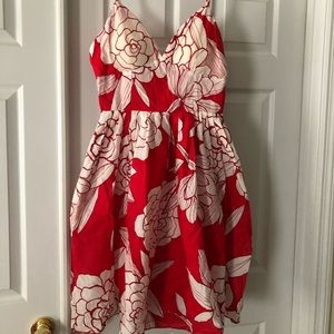 Forever 21 Red and White Floral Dress